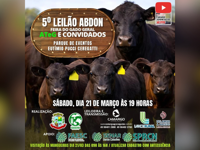 5º Leilão Abdon – ATeG e Convidados